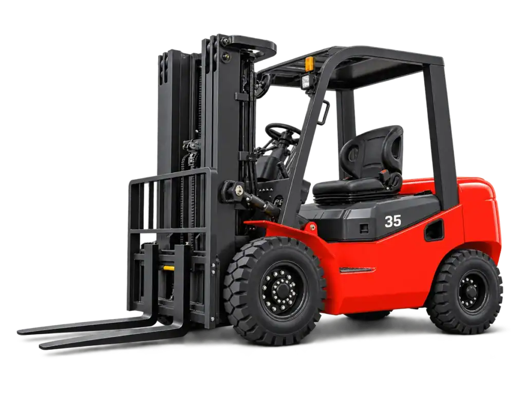 Fotografía de referencia de la configuración estándar de la carretilla diésel