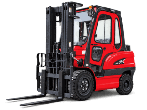 HUATENG CPD35 3.5-ton electric forklift, front three-quarter view
