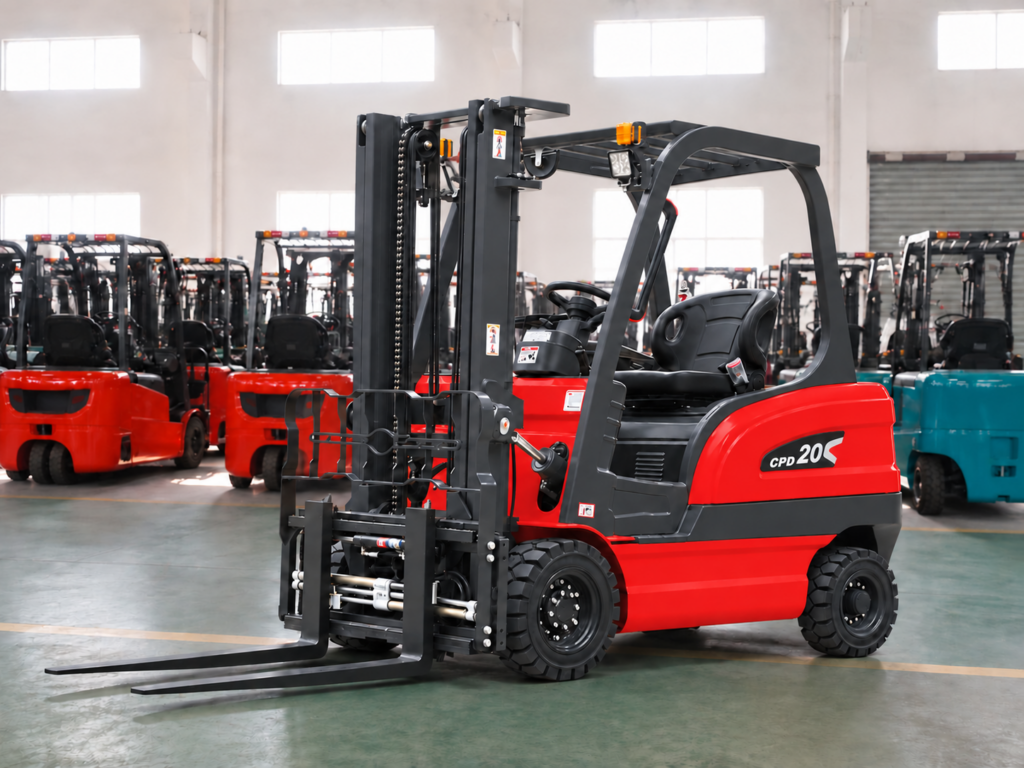 Electric forklift truck reference; request the battery and charger details included in your quote