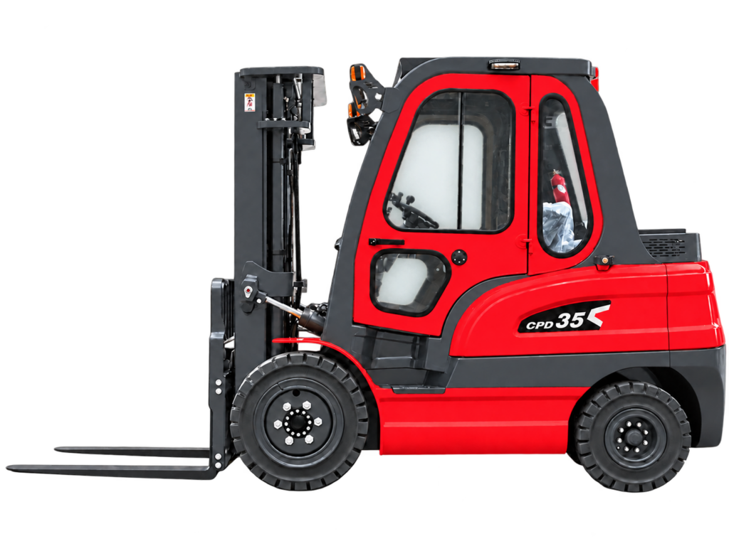 Electric forklift truck reference; request the battery and charger details included in your quote