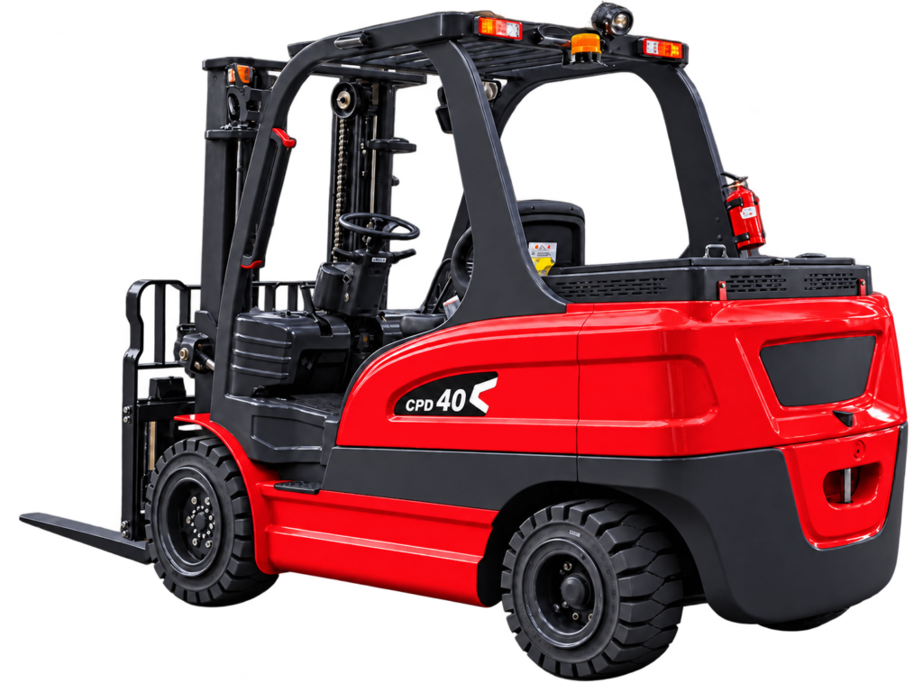 Electric forklift truck reference; request the battery and charger details included in your quote