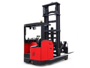 Huateng CQDJ-H Series sit-down double deep reach truck, opposite three-quarter operator / scissor-side view.