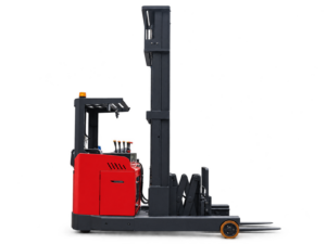 Huateng CQDJ-H Series sit-down double deep reach truck, side view of seated double-deep reach truck.