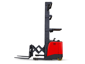 Carrello retrattile a doppia profondità in piedi Huateng CQDJ-S, vista laterale con pantografo esteso