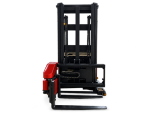 Huateng CSD-H Series sit-down turret truck, straight turret-carriage / mast view.