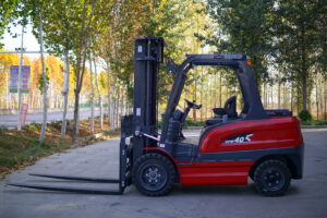 Electric forklift tyre configuration example